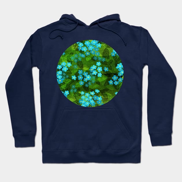 Forget Me Not Flowers Hoodie by KatherineBlowerDesigns